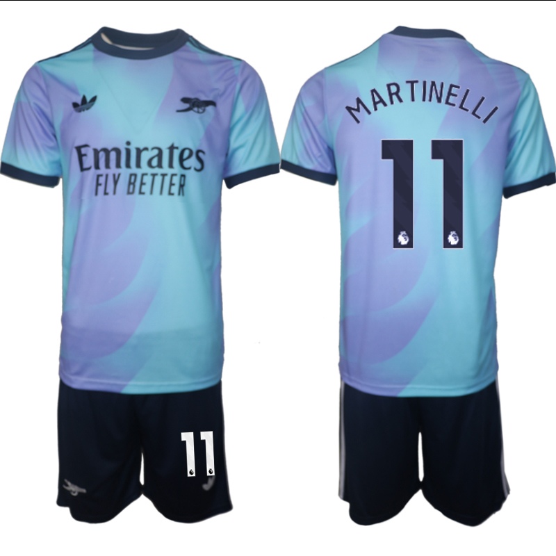 Men 2024-2025 Club Arsenal away Purple blue #11 Soccer Jersey